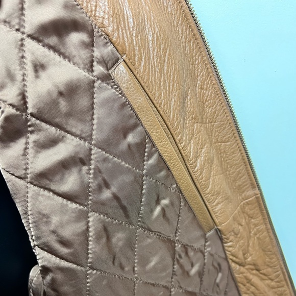 Men’s Brooks Brothers cognac leather jacket large - Picture 7 of 9